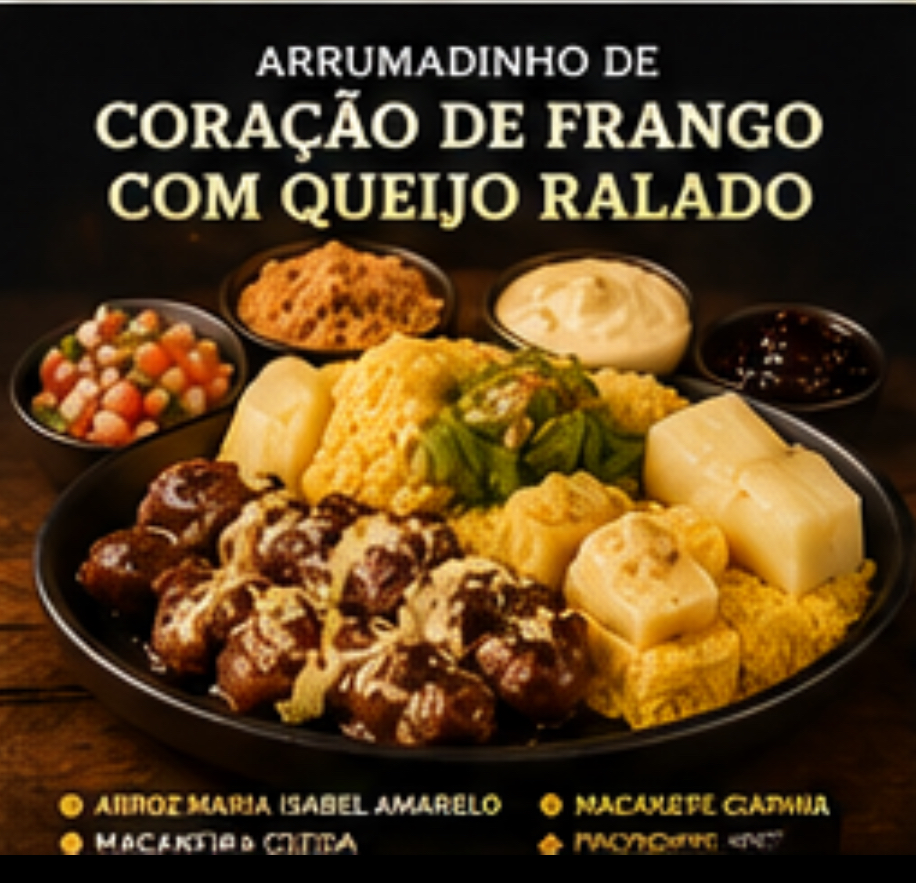 Arrumadinho Coração de Frango com Queijo Ralado
