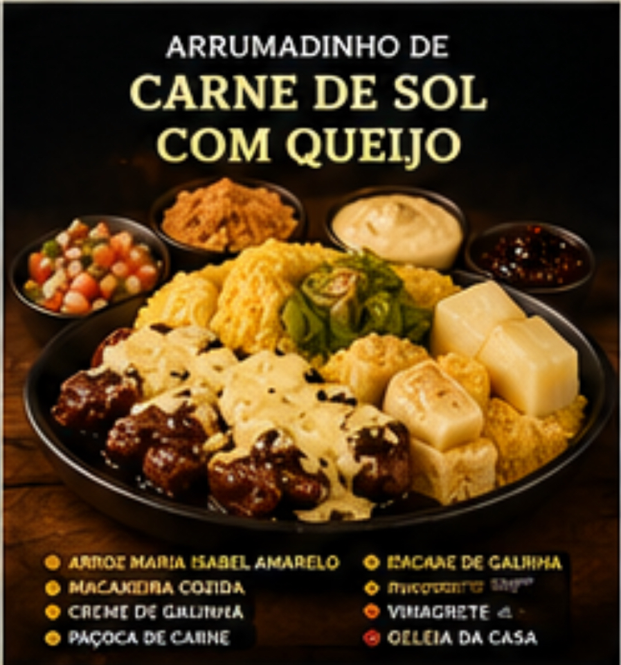 Arrumadinho Carne de Sol com Queijo Coalho
