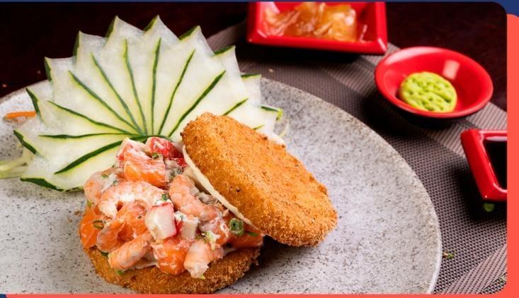  Sushi burguer /recheio massa crocante