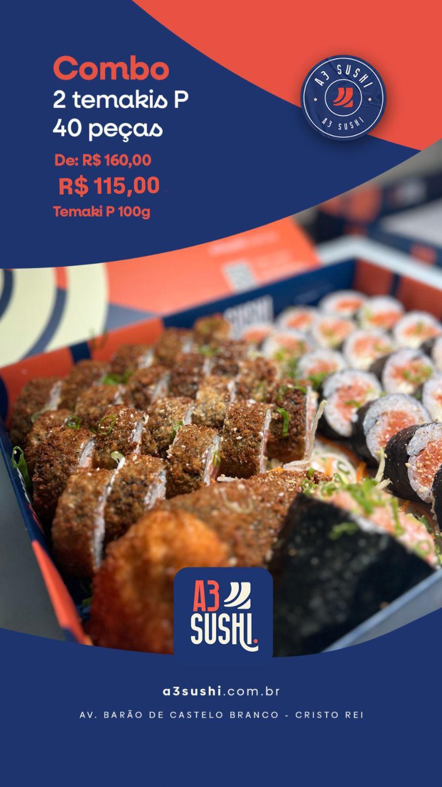 COMBINADO A3 40 PEÇAS 2 TEMAKI