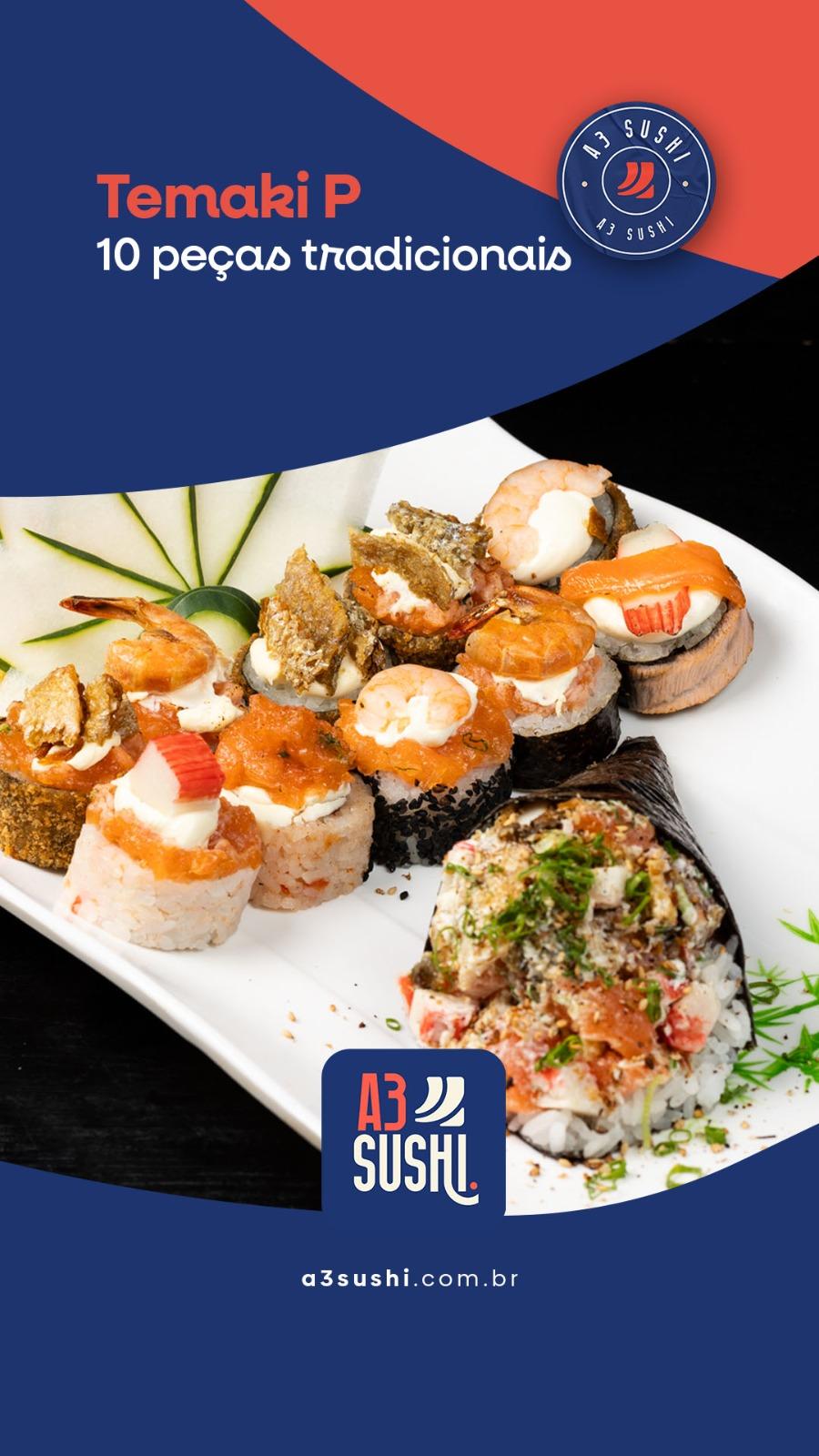 10 PEÇAS VARIADAS + 1 TEMAKI